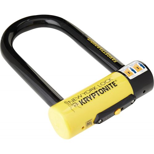  Kryptonite New York Lock Fahgettaboutit Mini 18mm U-Lock Bicycle Lock , Black