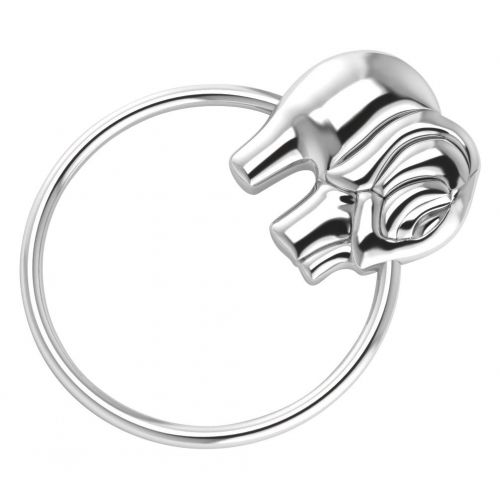  [아마존베스트]Krysaliis Sterling Silver Baby Rattle, Elephant Ring