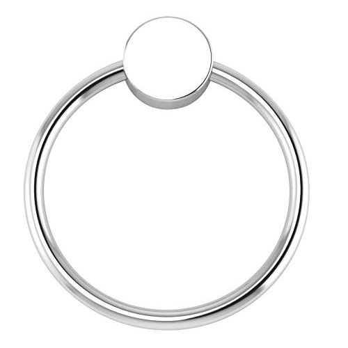  [아마존베스트]Krysaliis Sterling Silver Baby Teether Rattle, Flat Ring