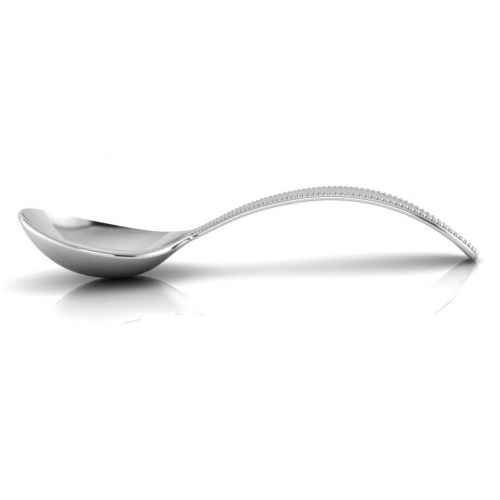  [아마존베스트]Krysaliis Sterling Beaded Feeding Spoon, Silver