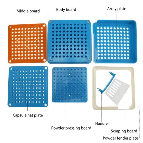  Ksruee 100 Loecher Kapselfueller Fueller Kapsel Fuelltafel Groesse 0 Groesse 1 Kapselfuellgerat, Manuelle Vitamine Pulver Druecken Platte Kapseln Fuellwerkzeug