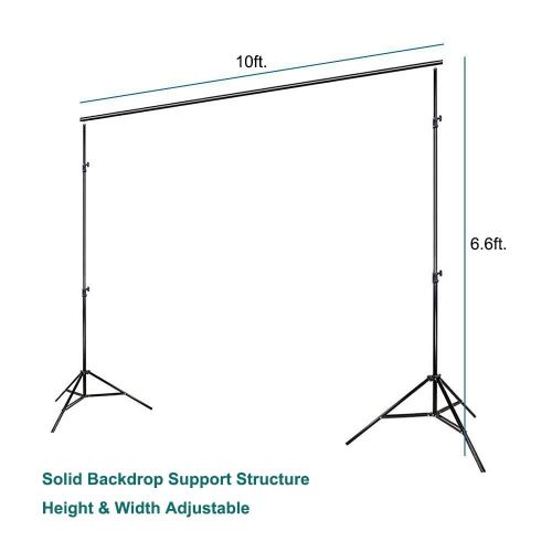  Ktaxon 10ft Adjustable Background Support Stand Photography Video Backdrop Kit Black