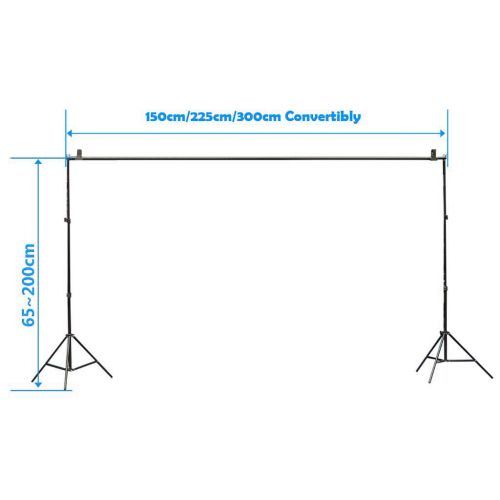 제네릭 Generic Ktaxon Background Support Stand Photo Backdrop Crossbar Kit Lighting Studio Tri pod Set