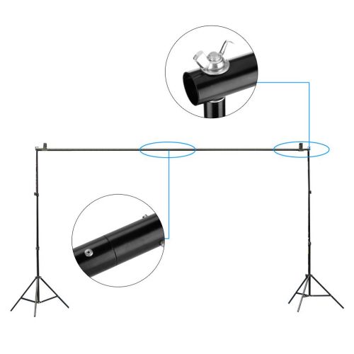 제네릭 Generic Ktaxon Background Support Stand Photo Backdrop Crossbar Kit Lighting Studio Tri pod Set