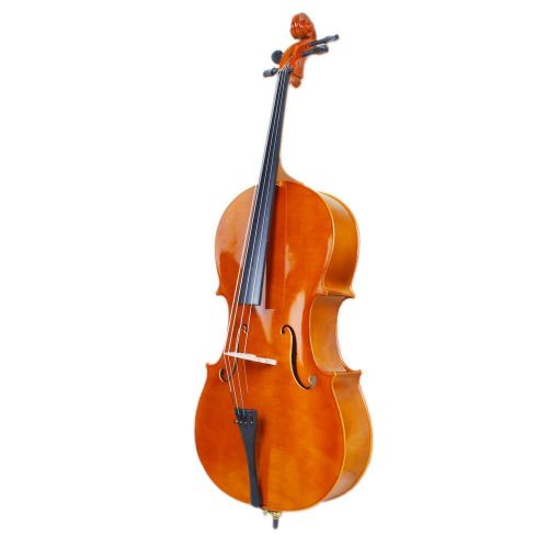  Ktaxon Beginner Cello 44 Full Size BassWood + Bag + Bow + Rosin + Bridge Natural Color