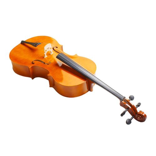  Ktaxon Beginner Cello 44 Full Size BassWood + Bag + Bow + Rosin + Bridge Natural Color