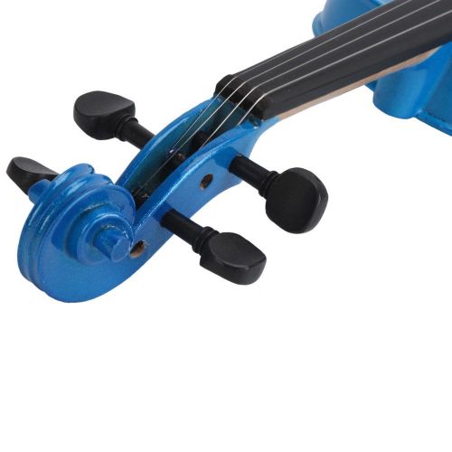  Ktaxon 44 Dark Blue Acoustic Violin Fiddle with Hard Case, Bow, Rosin Full Size for beginning