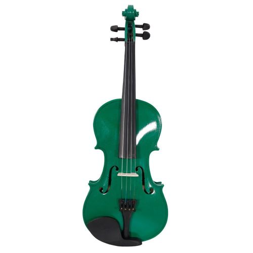  Ktaxon 44 Green Acoustic Violin Fiddle with Hard Case, Bow, Rosin Full Size for beginning