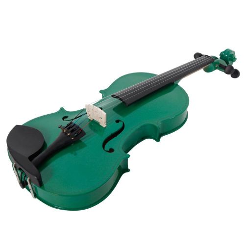  Ktaxon 44 Green Acoustic Violin Fiddle with Hard Case, Bow, Rosin Full Size for beginning