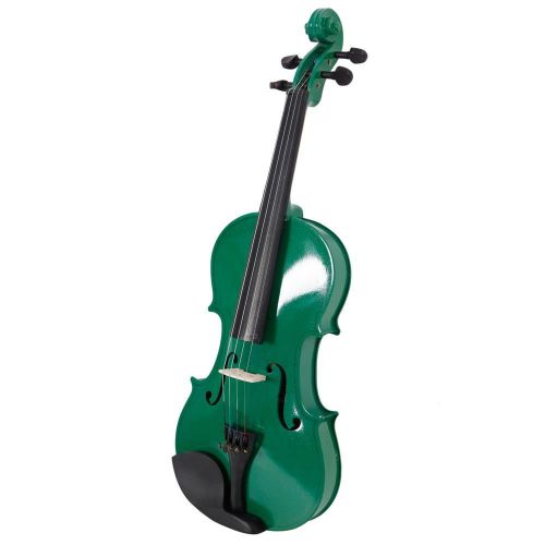  Ktaxon 44 Green Acoustic Violin Fiddle with Hard Case, Bow, Rosin Full Size for beginning