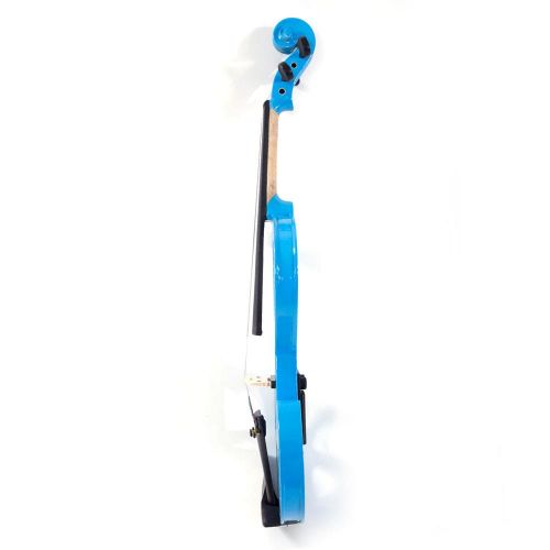  Ktaxon Blue 8 Pattern Electroacoustic Violin - Full Size +Case + Bow + Rosin