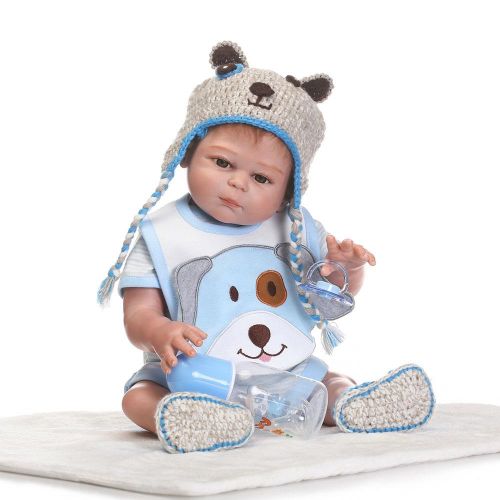  Ktaxon New Cute 20inc Dolls Reborn Doll Baby BOY Life like Realistic Full Silicone Vinyl body