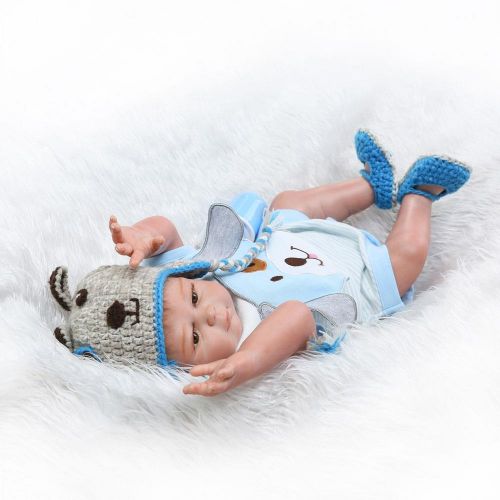  Ktaxon New Cute 20inc Dolls Reborn Doll Baby BOY Life like Realistic Full Silicone Vinyl body