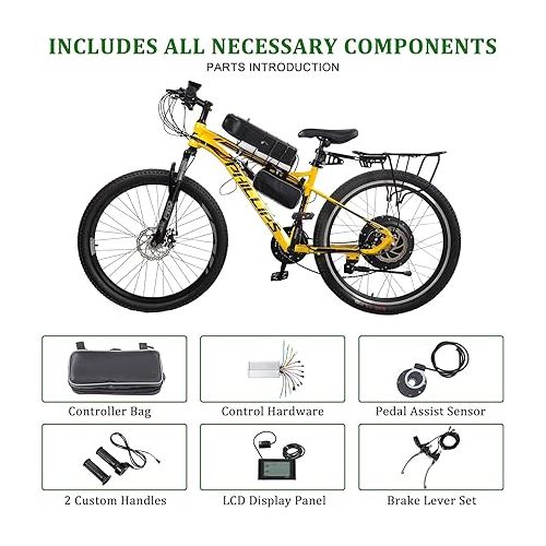  Ktaxon Electric Bike Conversion Kit, 48V 1000W Ebike Conversion Kit, 26