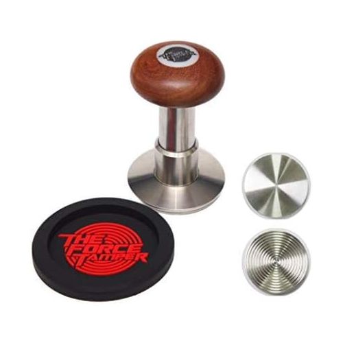  KuGuo The Force Tamper-Espresso Coffee Tamper Coffee Press Tool Food Grade Stainless Steel Base Extend Set (Mush, 53.00mm)