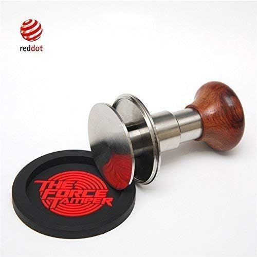  KuGuo The Force Tamper - Automatic Impact Coffee Tamper - Adjustable Const Pressure and Autoleveling Flat-Distribute Set (Mush, 58.50mm)