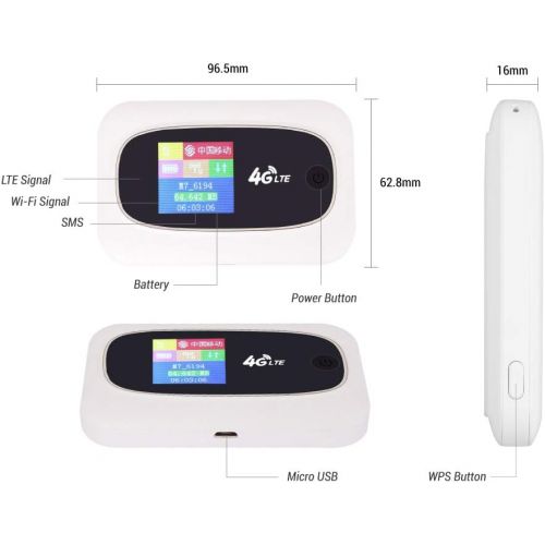  [아마존베스트]KuWFi 4G LTE Mobile WiFi Hotspot Travel Router Partner Wireless SIM Routers with SD SIM Card Slot Support LTE FDD/TDD Work for USA/CA/MX Europe Africa Asia Oceania Almost Universal