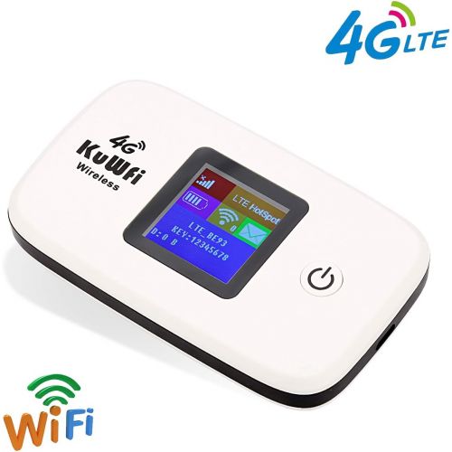  KuWFi Mobile WiFi Hotspot 4G LTE WiFi Modem Router WiFi Dongle Router Support 10 Users Work 2G3G4G Network (not Including SIM Card)