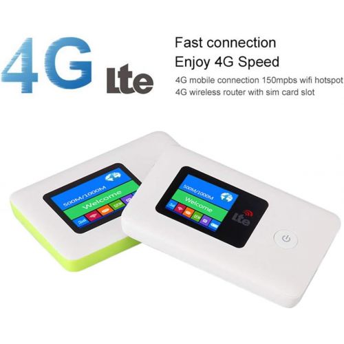  KuWFi 4G LTE Pocket WiFi Router Unlocked LTE 4G Mobile WiFi Hotspot Portable 4G Router with sim Card Slot Goods for Travel and Business Trip Support LTE FDD B1B3B5 Support AT&T