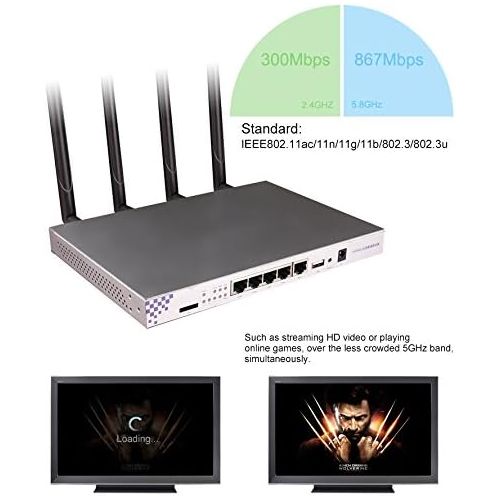  KuWFi 1200Mbps 802.11 AC Dual Band 2.4GHz-5GHz OpenWrt WiFi Wireless Router MT7620A+MT7612E 16MBFLASH+128MBRAM