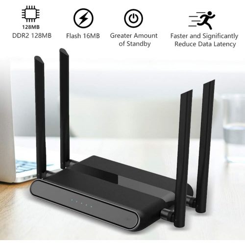  KuWFi 1200Mbps 802.11 AC Dual Band 2.4GHz-5GHz OpenWrt WiFi Wireless Router MT7620A+MT7612E 16MBFLASH+128MBRAM