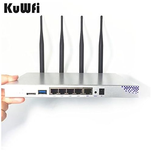  KuWFi 802.11AC 1200Mbps Dual band 2.4GHz 5.0GHz Wireless WiFi Router MT7621A chipset Gigabit port OpenWrt Wireless Router