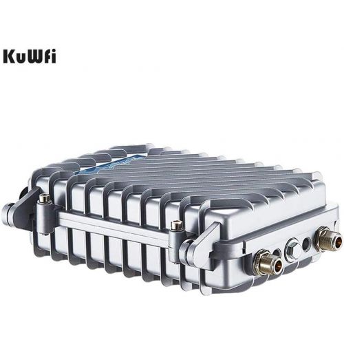  KuWFi High Performance 300Mpbs 2.4G Outdoor CPEAP Waterproof Outdoor Base Station Access Point with 18dBi Panel Antenna Support Wireless AP, Gateway, WiFi Repeater, Bridge, WISP