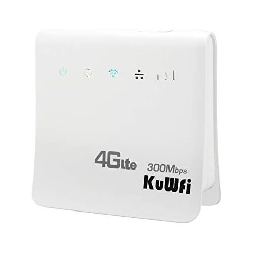  KuWFi Unlocked 300Mbps 4G LTE CPE Mobile WiFi Wireless Router for SIM Card Slot with LAN Port Support AT&T SIM Card and Caribbean,Europe,Asia, Middle East & Africa network32 WiFi U