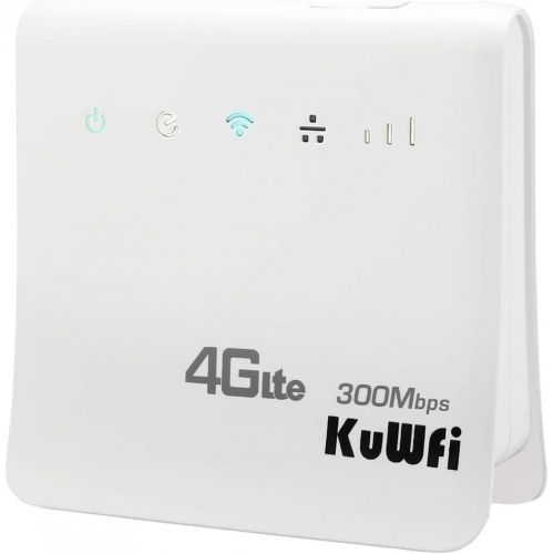  KuWFi Unlocked 300Mbps 4G LTE CPE Mobile WiFi Wireless Router for SIM Card Slot with LAN Port Support AT&T SIM Card and Caribbean,Europe,Asia, Middle East & Africa network32 WiFi U