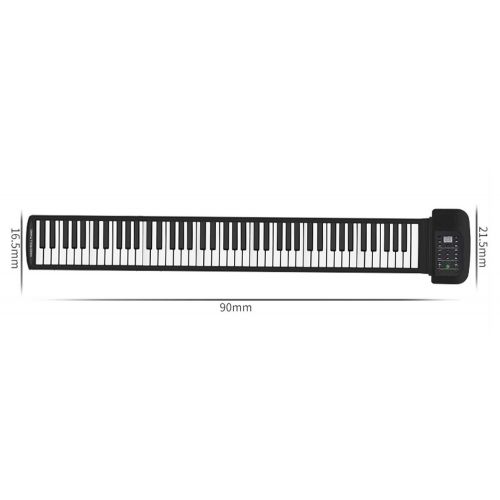  KuanDar Musical instrument Portable Piano - 88-key USB Built-in Lithium Battery Rechargeable Version MIDI Interface Piano Electronic Soft Keyboard Silicone Keyboard To Send Sustain Pedal