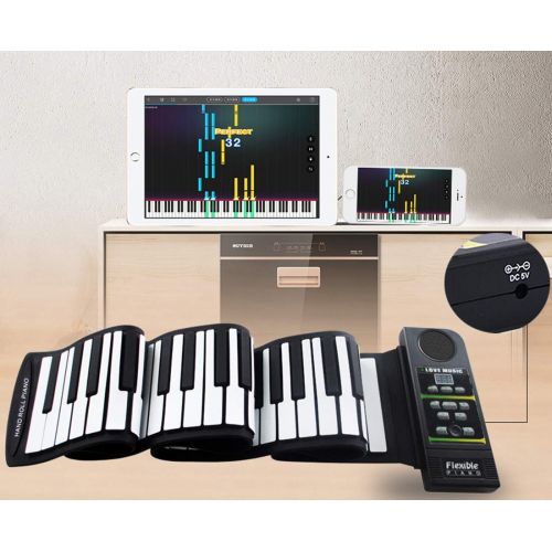  KuanDar Musical instrument Portable Piano - 88-key USB Thicken Electronic Soft Keyboard Silicone Keyboard Suitable for Beginners To Send Sustain Pedal