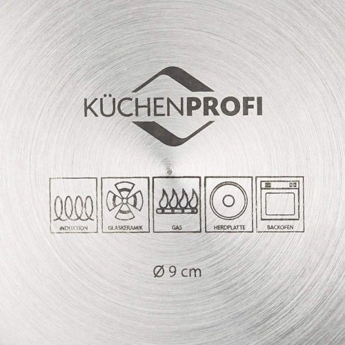  Kuechenprofi Butterpfannchen 12 x 6,5cm, Edelstahl, Silber, Ø 10cm