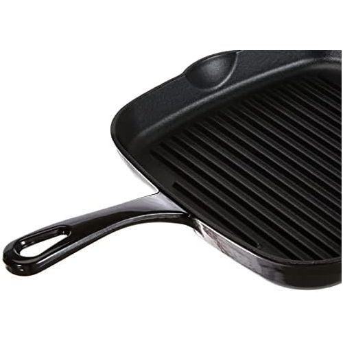  Kuechenprofi Grillpfanne hoch in schwarz, Gusseisen, 26 cm