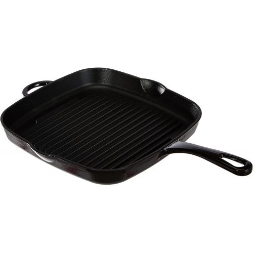  Kuechenprofi Grillpfanne hoch in schwarz, Gusseisen, 26 cm