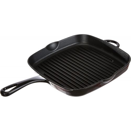  Kuechenprofi Grillpfanne hoch in schwarz, Gusseisen, 26 cm