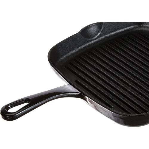  Kuechenprofi Grillpfanne hoch in schwarz, Gusseisen, 26 cm