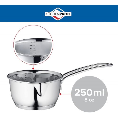  K%C3%BCchenprofi Kuechenprofi Stainless Steel Saucepan with Clad Bottom, 8-Ounce: Kitchen & Dining