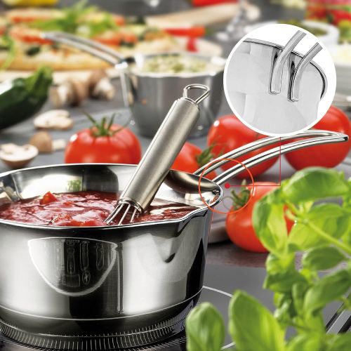  K%C3%BCchenprofi Kuechenprofi Stainless Steel Saucepan with Clad Bottom, 8-Ounce: Kitchen & Dining