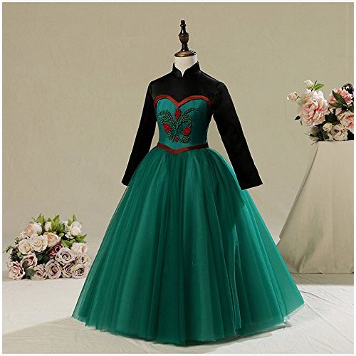  Kuisen kuisen Anna Dress Winter Costume Grils Princess Costume Kids Women Cosplay