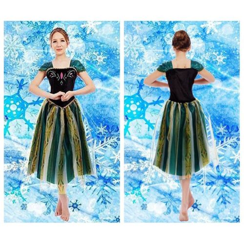  Kuisen kuisen Princess Costume Adult Women Anna Elsa Coronation Dress Costume