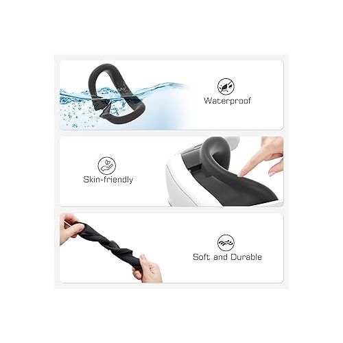  Kuject 3 in 1 Accessoris Set for Quest 3, Comfort Head Strap with Adjustable Hinge, Silicone Face Pad Cover, Shell Protective Cover, VR Accessories Bundle Compatible with Quest 3