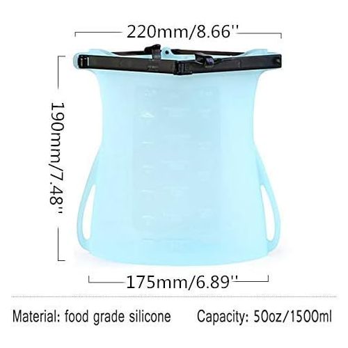  [아마존 핫딜] Kuke Silicone Bags Reusable Silicone Food Storage Bags, Dishwasher and Microwave Safe, Airtight Seal and Leak Proof, Easy to Clean and Use, Great for Sandwich Snack Soups Lunch Mil