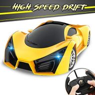 [아마존베스트]Kulariworld Remote Control Car 1/16 RC Super Cars Toys for Kids High Speed Vehicel Racing Hobby with Led Lights Best Gifts for Boys Girls (Yellow)