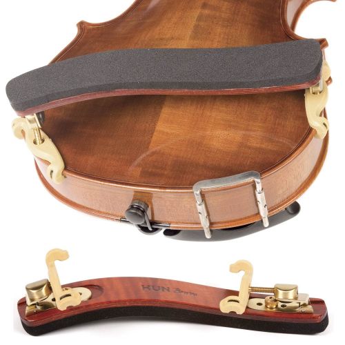  Kun Bravo Collapsible 4/4 Violin Shoulder Rest - Hardwood and Brass