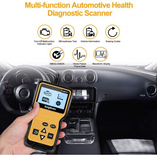  [아마존핫딜][아마존 핫딜] Kungfuren kungfuren OBD2 Scanner, Universal OBD2 Code Reader Car Automotive Check Engine Light Error Analyzer Auto CAN Vehicle Diagnostic Scan Tool for OBDII Protocol Cars Since 1996