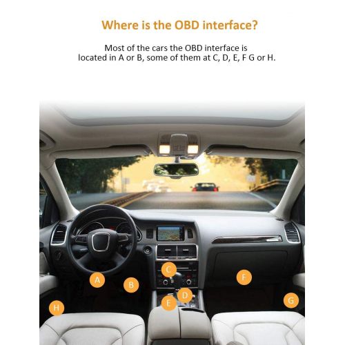  [아마존 핫딜]  [아마존핫딜]Kungfuren kungfuren OBD2 Diagnosegerat, Auto WiFi Diagnose OBD Stecker Kompatibel mit iOS, Android & Windows-Geraten verbindet Wireless fuer Autos