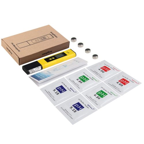  [아마존 핫딜]  [아마존핫딜]Kungfuren kungfuren PH Messgerat mit LCD Anzeige, Digital PH Wert Messgerat ATC Wasserqualitat Tester fuer Haushalt Trinkwasser Hydroponic Aquarium Wasser, ±0.01pH Hohe Genauigkeit, 0.00-14.0