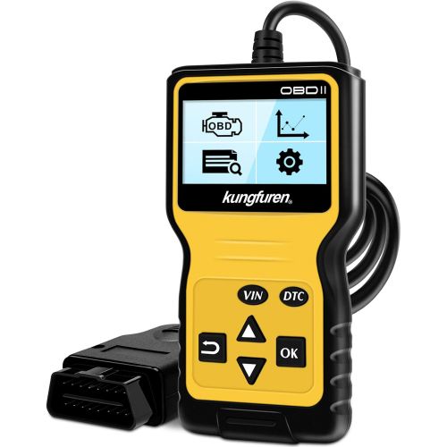  kungfuren OBD2 Scanner, Universal OBD2 Code Reader Car Automotive Check Engine Light Error Analyzer Auto CAN Vehicle Diagnostic Scan Tool for OBDII Protocol Cars Since 1996