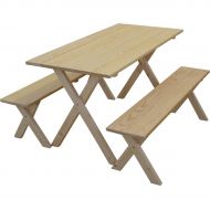 Kunkle Holdings LLC 5-Foot Pine Classic Picnic Table Set