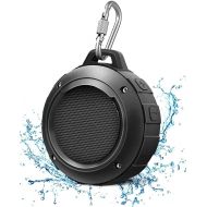 [아마존베스트]Outdoor Waterproof Bluetooth Speaker,Kunodi Wireless Portable Mini Shower Travel Speaker with Subwoofer, Enhanced Bass, Built in Mic for Sports, Pool, Beach, Hiking, Camping (Black